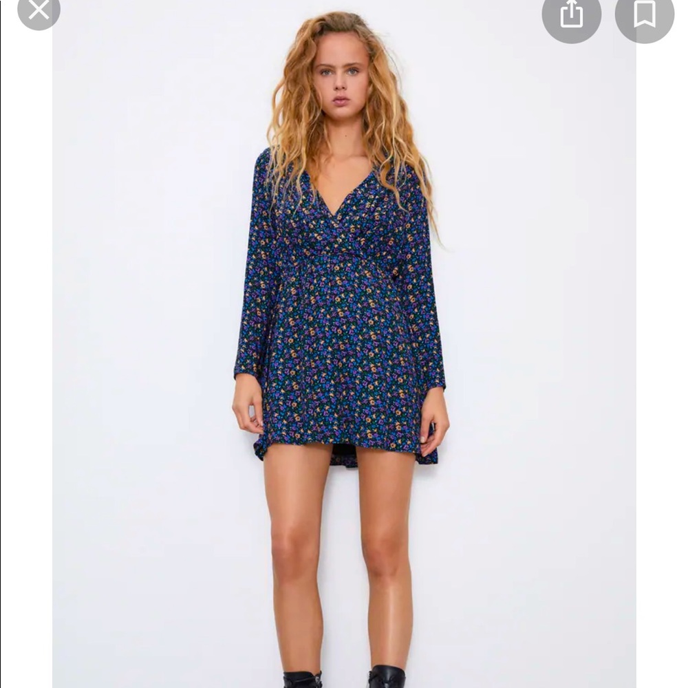 Zara shoulder pad, long sleeve dress